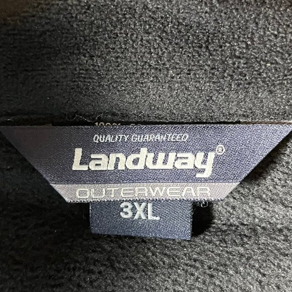 NWT - Landway 3/4 Zip Black Fleece Pull Over 3XL - Picture 2 of 3